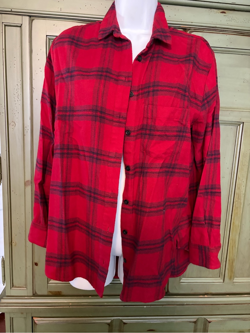 Madewell Red and Black Flannel